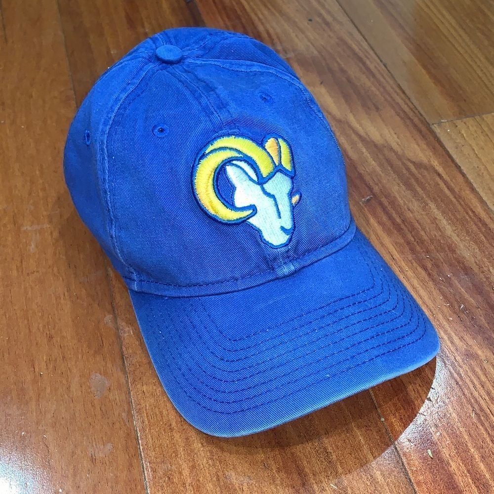 Blue new era Los Angeles Rams Cap with Yellow Logo